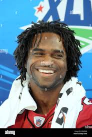 Arizona Cardinals running back Edgerrin James speaks with the media during  Media Day for Super Bowl XLIII featuring the Cardinals vs. the Pittsburgh  Steelers at Raymond James Stadium in Tampa, Florida on