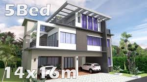 Sketchup 5 Bedrooms House Plan 8x15m Samphoas Com 5 Bedroom House Plans House Plans Bedroom House Plans