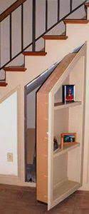 Secret Bookcase Door Under Stairs Http Www Stashvault Com How To Build A Secret Bookcase Door Door Under Stairs House Hidden Rooms