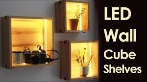 We don't sell lighting though we will prepare your shelves either for puck lights or led strips. Led Wall Cube Shelves Youtube