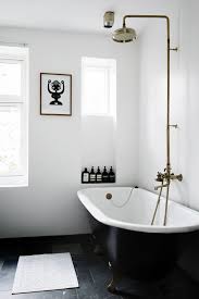 Bathroom Black And White Rolltop Bath Bathroom Inspiration Black Bathroom Black Tub