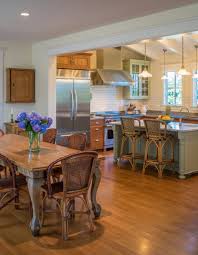 In a compact kitchen, consider using banquette seating, fitted into a corner. Combined Kitchen Dining Room Design Ideas