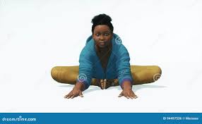 Plus Size Black Woman Stretching Yoga Pose 4K Stock Footage - Video of  animation, exercise: 94497536
