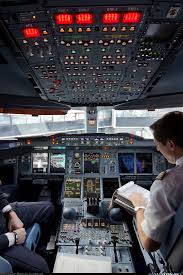 Annunciator Lights Test Onboard A Lufthansa A380 Aircraft Interiors Airbus A380 Cockpit Aviation