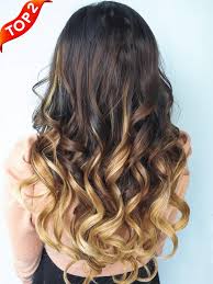 Many ombré styles showcase fairly dramatic transitions from brown to blonde, but this style is a much brown ombré combined with curls is a match made in hair heaven. Two Colors Ombre Clip In Hair Extensions M053027h27 M053027h27 119 00 Vpfashion Com