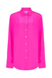 … shirts pink animal print. The Oversized Shirt Shocking Pink Serena Bute