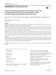 Symptoms early on, you may notice few if any prostate cancer symptoms. Pdf Impact Of A Web Based Prostate Cancer Treatment Decision Aid On Patient Reported Decision Process Parameters Results From The Prostate Cancer Patient Centered Care Trial