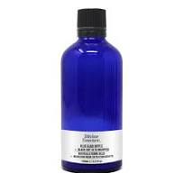 Blue Glass Bottle 100 ml + Black Cap 18 TE/Dropper