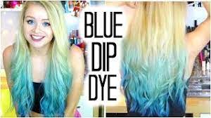It features a transition from light to dark, but there's a color in between the roots and the tips that makes it look more natural. Turquoise Blue Dip Dye Sophdoesnails Youtube