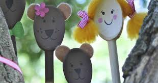 Goldilocks Theme Spoon Crafts Teddy Bear Picnic Party Crafts For Kids
