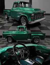 Image result for Gold Comet Green 1955 Truck