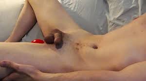 Twink gets his belly bulged with a dildo