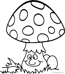 The most popular disney characters, mickey mouse, donald duck and goofy are seen to be the best of friends, always having their share of fun. Mushroom With A Funny Face Coloring Page Coloringall