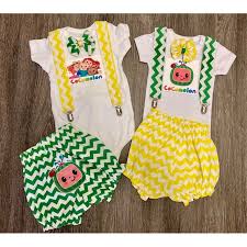 Cocomelon Baby Boy Outfit Cocomelon Birthday Outfit Cocomel Cocomelon Cake Smash Outfit Shopee Philippines