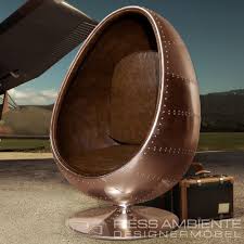 Design Lounge Sessel Sitzei Space Egg Kupfer Genietet V Lounge Sessel Sessel Relaxsessel Leder