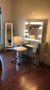 Vanity From Impressions Vanity The Vanity Is Called Abby Premium Mirrored Vanity Table Goes For 699 00 The Mirr Mirrored Vanity Table Vanity Vanity Table