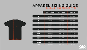 Paladin Apparel Sizing Guide 2018 Training T Shirts