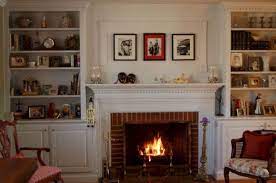 Custom modern bookcase designs around fireplace. 46 Attractive Painted Brick Fireplaces Ideas Roundecor Bookshelves Around Fireplace Fireplace Built Ins Fireplace Design