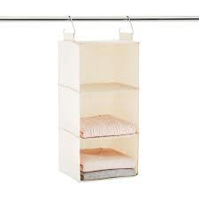 3 Compartment Natural Canvas Hanging Sweater Organizer Sweater Organization Hanging Closet Storage Hanging Canvas