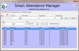 Smart Attendance Manager In Excel Vba In 2020 Excel Management Excel Macros