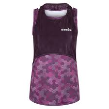 diadora women s r fit tennis tank in plum perfect and