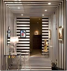 Black And White Striped Wall Hallway Walls Ceilings Floors In Black And White Stripes Via Jordanguidedesign Striped Room Black And White Hallway White Interior