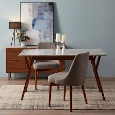 Table A Manger Rectangulaire Faux Marbre Blanc Pieds Noyer Versanora Ashton Vnf 00079w Marble Top Dining Table Rectangular Dining Table Dining Table