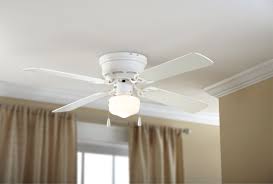 Mainstays 42 Hugger Metal Indoor Ceiling Fan With Single Light White 4 Blades Led Bulb No Remote Control Walmart Com Walmart Com