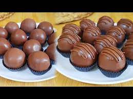 Kue Bola Coklat Mewah Dengan 4 Bahan Youtube Kue Makanan Manis Resep Coklat