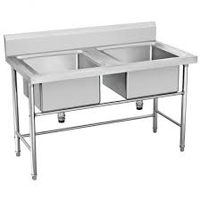 Sterling kohler ludington undermount stainless steel 32 in. Kitchen Equipment Stainless Steel Double Bowls Sink Table St S03 Commercial Kitchen Equipment Manufacturer From China Restaurant Kitchen Supplies Waffle Maker Griddle Mesa De Trabajo Inox Lavafondo Inox
