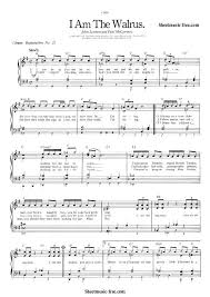 I Am The Walrus Sheet Music Beatles Sheet Music I Am The Walrus Beatles Sheet Music