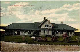 The Great Northern Train Depot In 1911 From The Minnesota Historical Society Great Northern Railroad Train Depot Railroad Station