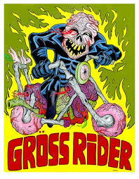 Gross Rider By Skinner Sprayed Paint Gallery Art Graffiti Outsider Urban Abstract Art Illustration Art Design Monster Drawing
