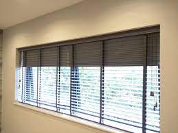 Wood Venetian Blind With Blackout Roller Blind Behind Fitted To Bedroom Window In Hove Dual Double Blinds Made To Meas Wooden Blinds Blinds Blinds Design