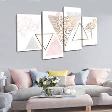 Check spelling or type a new query. 4pcs Geometric Flamingo Rose Gold Single Picture Canvas Wall Art Prints Unframe Walmart Canada