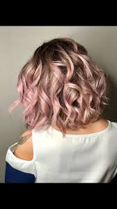 Light Pink Hair Short Bob Long Bob Pastel Pink Curly Hair By Tricia Hilightssalon Hair Inspo Color Light Pink Hair Long Bob Hairstyles