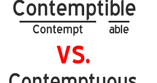 Showing a lack of respect. Contemptible Vs Contemptuous Learn With Mind Trick Word Origins How To Memorize Things Learn English Vocabulary