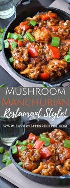 Restaurant Style Mushroom Manchurian Under 30mins Easy Recipe Chinese Food Indian Cooking Recipes Food