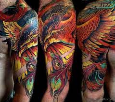 Phoenix Tattoo Neotraditional Half Sleeve 1 Phoenix Tattoo Tattoo Dragon And Phoenix Sleeve Tattoos