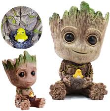 Teemo Aquarium Groot Air Bubbler Decorations Air Bubbler Decorations For Fish Tank Flower Pots Baby Groot Fish Tank For Kids