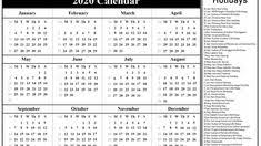 Printable Calendar 2020 With Holidays Printable Calendar Template Calendar Template Holiday Calendar