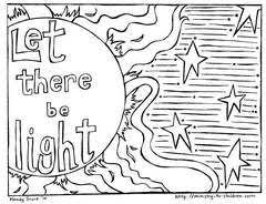 creation coloring pages and bible lessons to make a flip