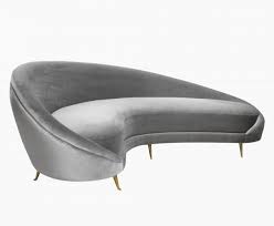This Curved Sofa Was Designed In The Style Of Ico Parisi In The 1950s It Features Brass Feet And Has Been Newly Upholstered Curved Sofa Furniture Modern Sofa