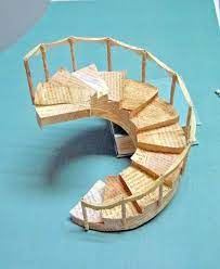 Paper Stair Prototype1 Cardboard Model Paper Sculpture Wax Seal Stamp Custom