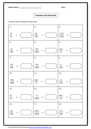 Fraction To Decimal Basic Fractions Decimals Percents Decimals Fractions Decimals