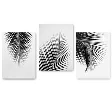 Black And White Canvas Prints Of Trees Black White Leaves Canvas Print Evasdecor Com Diy Canvas Art Black And White Wall Art White Wall Art