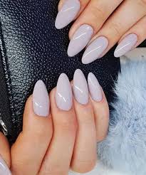 If they're applied properly with good quality products, they will make your nails look strong, healthy and the height of. Wonderful Light Grey Stilleto Nail Art Designs Almond Nails Designs Almond Acrylic Nails Stilleto Nails