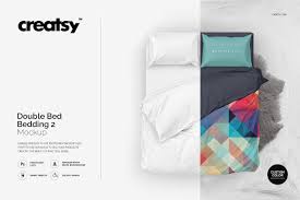 Double Bed 2 Bedding Mockup Catalog Design Graphic Design Studios Mockup