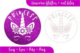 Unicorn Svg Unicorn Princess Unicorn Glitter Stamp Free Design Of The Week Design Bundles