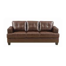 Chesterfield brown faux leather tufted sofa, 79. Samuel Tufted Sofa Dark Brown Coaster Fine Furniture